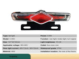 Headlight and Tail Light Sets, Headlight Front Rear Light Taillight with Horn for Electric Bicycle V1366-AZ2-W-07754