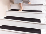Non Slip Rubber Stair Treads, Indoor Stair Treads Stair Runners for Wooden Steps, Basement Stair V1192-AZ-W-15742