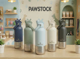 Pawstock 3-in-1 Insulated Dog Water Bottle with Dual Bowls 1L Stainless Steel Travel Bottle-Aqua V1242-HD-16-0003