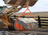609mm Stone Lifting Tongs, 2-Claw Rock Tongs, Heavy Duty Steel Log Tongs, 500KG Lifting Capacity, V952-YMBYQ24YC2ZBYQ5WXV0