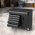 Giantz 6 Drawer Tool Box Chest Cabinet Toolbox Storage Garage Organiser Wheels TB-6DR-ROLL-CT-BK