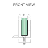 100x70cm Corner Frameless Shower Screen with Chrome U-Brackets and Floor U-Bracket and SS Hinges, V63-866731