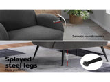 Artiss Armchair Boucle Charcoal Hanes UPHO-C-ARM-5101-CH