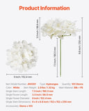 Artificial Flowers, 105 pcs Real Looking White Silk Fake Hydrangea Bulk, White Faux Bridal Shower V952-RZXQBS105PCSKMGDN001V0