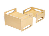 Montessori Weaning Table and Chair Set, Wooden Toddler Table and Chair Set for Aged 1-5, Adjustable V952-ETDNZY1513216DOMUV0
