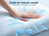 ROOMSENSE Cooling Memory Foam Pillow 2 Pack, Anti-Flattening Bed Pillows for Hot Sleepers, XFKF-PL-1169R-WHX2