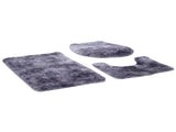 3Pcs Bathroom Rug Set Soft Non Slip Toilet Lid Cover Bath Mat Contour Rug Home DecorationPurple V1294-YM0901-3117200093712