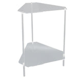 Acrylic End Table 2 Tier Corner Side Table Small Corner Table for Living Room Bedroom Balcony Easy V1294-YM0901-3116240024811