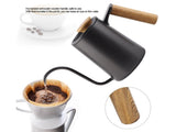 600ml Stainless Steel Drip Coffee Pot, Long Gooseneck Spout Kettle, Black V1263-JX-3005