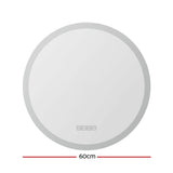 Embellir Bluetooth LED Wall Mirror With Light 60CM Bathroom Decor Round Mirrors MM-E-WALL-ROU-LED-60-BT