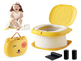 Portable Folding Potty for Toddlers Compact Travel Toilet with Cat Design, Easy to Carry & Clean, V1107-CS-ETCZZDZBQHU