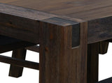 Dining Table 210cm Large Size with Solid Acacia Wooden Base in Chocolate Colour V43-DT-NOW-CH-L