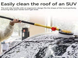 Yellow Black automatic rotating car wash brush, integrated flushing car brush, high-quality car V1347-799-BLA-65086