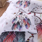 Dream catcher Printed Duvet Cover Set with Matching Pillowcases - white-Super King V745-AQ042320SK3