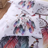 Dream catcher Printed Duvet Cover Set with Matching Pillowcases - white-Super King V745-AQ042320SK3