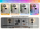 Battery Operated Wall Sconces Set of 2, Boho Rattan LED, Rechargeable, Remote, RGB Dimmable V1263-JX-5791