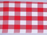 Efavormart 25 PCS Red/White Gingham Polyester Chair Sash Bowtie for Wedding Events Chair Bow Sash V1258-DP02-C-3156