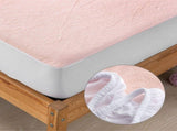 Waterproof Anti mite Mattress Pad Cover Fitted Sheet Pink 180*20030cm V1294-YM0901-JY17045-12