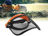 Safety Hat with Full Face Mesh Visor for Logging Brushcutter Forestry Protection Mesh Mower V1294-YM0717-10194083