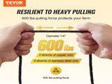 Electric Fence Wire, 1000Ft 305M Portable Polywire, 1/4" Diameter 2 Copper Strands for Reliable V952-WLDXJSKJSK10BKJL6Y3