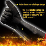 BBQ Gloves Waterproof Heat Resistant Turkey Fryer Cooking Gloves with Non Slip Textured Handle, 18 V1237-ZY-528-313