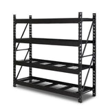 Giantz 2Mx2M Garage Shelving Warehouse Rack Pallet Racking Storage Shelve Black WR-E-2020-200BK-ABC