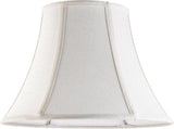 Creme White Bell Lamp Shades Set of 2 Medium Shade 6.7Top x 13Bottom x 10High V1258-DP02-C-2944