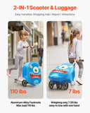 VEVOR Ride-on Luggage 20-inch Kids Scooter Suitcase with Flash Wheels Blue V952-FDDQXXLX20INVRMNL001V0