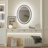 Interior Ave - 60 x 80cm Oval Frameless LED Bathroom Mirror V355-IA-OWM-80