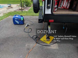 12 feet Low Pressure Propane RV Quick Connect Extension Hose, 1/4" Safety Shutoff Valve & Male Full V1258-DP02-C-279