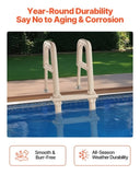 5-Step Inclined Robust Pool Ladder of 2 Handrails for 1219.2-1371.6mm Pool V952-DXYCTTBGGSLHJ6UMVV0