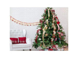 4 Rolls Christmas Burlap Wired Ribbon for Craft, 24 Yards Red Buffalo Plaid Burlap Ribbon for Gift V1192-AZ-W-25776