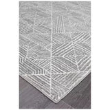 Oasis 457 Silver Rug 290x200cm - Bohemian Tribal Style, Easy to Clean Polypropylene V178-69069