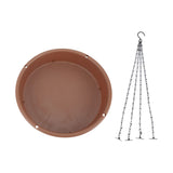 Bird Bath Hanging Bird Feeder Round Plastic Hanging Bird Feeder Tray Outdoor Bird Bath Tray Brown V1294-YM0703-3111230136911