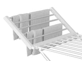 White 220W Electric Heated Towel Rack in Silver with 20 Bars for Fast Drying V178-59324
