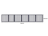 PaWz Wooden Pet Gate Dog Fence Safety Grey 100 Pack PT1060-6-GY
