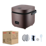 1.2L Mini Rice Cooker Travel Small Non-stick Pot For Cooking Soup Rice AU STOCK V201-HL0001-BROWN