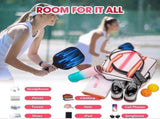 Pickleball Bag Tote Crossbody Shoulder Bag with Adjustable Strap Multi-Compartment Sports Racket Bag V1308-DSZKI-1801-2
