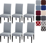 Stretch Removable Washable Chair Covers Set of 4 or 6, Wine Red Hotel Chair Slipcovers Decorations V1188-TR101-30916-16