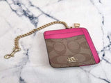 2 Pack Women's Mini Zip Card Holder & Coin Purse with Keychain - Khaki Magenta & Midnight Floral V888-ELOSUNG41460