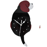 Wall Clock Swing Dog DIY Simple Fashion Silent Frameless Wall Clock With Swing Tail Home Office V1294-YM0523-3115220018611