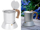 150ml Coffee Maker Moka Pot Stainless Steel Coffee Pot Induction Cooker Use Home Supplies V1294-YM0718-3118200269611