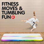 Powertrain 4m x 1m Air Track Inflatable Gymnastics Mat - Rainbow IFM-0401-RB