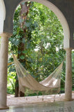 Outdoor undercover cotton Mayan Legacy hammock with hand crocheted tassels Queen Size Marble Colour V97-TDQ CREAM