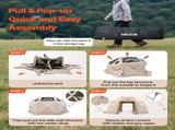 Pop up Gazebo Screen Tent, 3.6x3.6 m, 13-Sided Spherical Camping Canopy Tent with Removable Top & V952-TMZPQXK13M1254U9V001V0