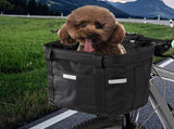 Bike Basket, 10kg Storng Bearing Foldable Bike Front Basket, Removable Dog Carrier for Handlebar, V1259-DP01-A-3016