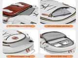 White Stylish Large Capacity Backpack - Water-Resistant Oxford Rucksack for Travel, School & Daily V888-ELOSUNG33667