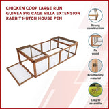 Chicken coop LARGE Run Guinea Pig Cage Villa Extension Rabbit hutch house pen V63-840511