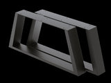 Trapezium-Shaped Table Bench Desk Legs Retro Industrial Design Fully Welded - Black V63-834821
