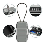 Portable Safe Box Combination Code Security Case LockBox with Removable Chain Gray V1263-JX-7156-2